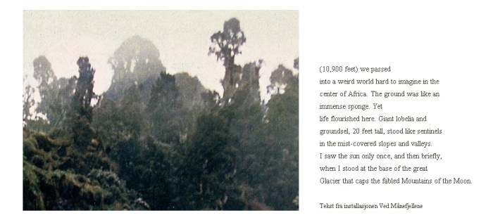 Ved Månefjellene. Installasjon 2007-2008