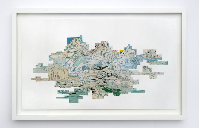 “Crack Up”, 2009, collage, 32×56 cm