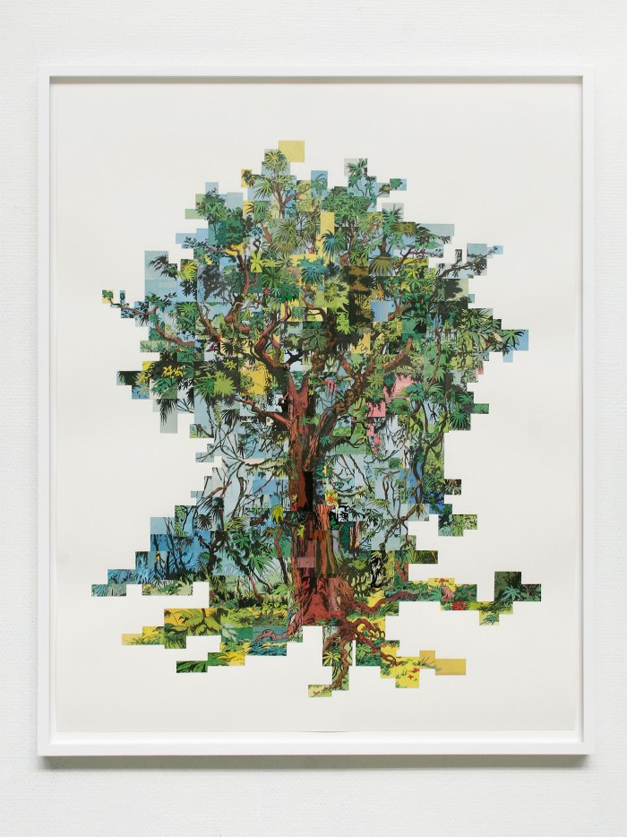 “Flokete Tre / Tangeled Tree”. 2010, collage, 92×74